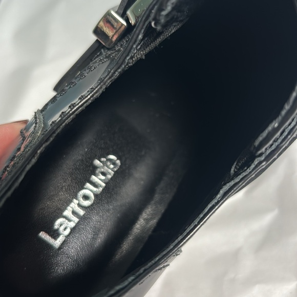 Larroude Stewart black heeled buckle boots 8.5 - Picture 11 of 12